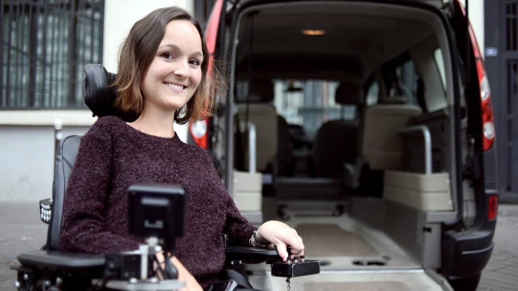TO GO WITH AN AFP STORY BY PASCALE JUILLIARD Charlotte de Vilmorin poses on April 28, 2015 in Paris. Faced with the reality from an early age, and especially when she entered the workforce, that transportation for a disabled person was not easy, Charlotte de Vilmorin, 25-years-old, has just launched a web site "wheeliz.com" that specialises in the renting of vehicles adapted for disabled people, between private individuals. AFP PHOTO / STEPHANE DE SAKUTIN        (Photo credit should read STEPHANE DE SAKUTIN/AFP/Getty Images)